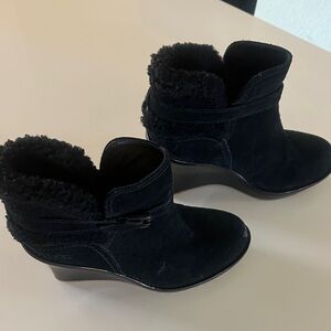 UGG Black Ankle Boots with Cozy Lining